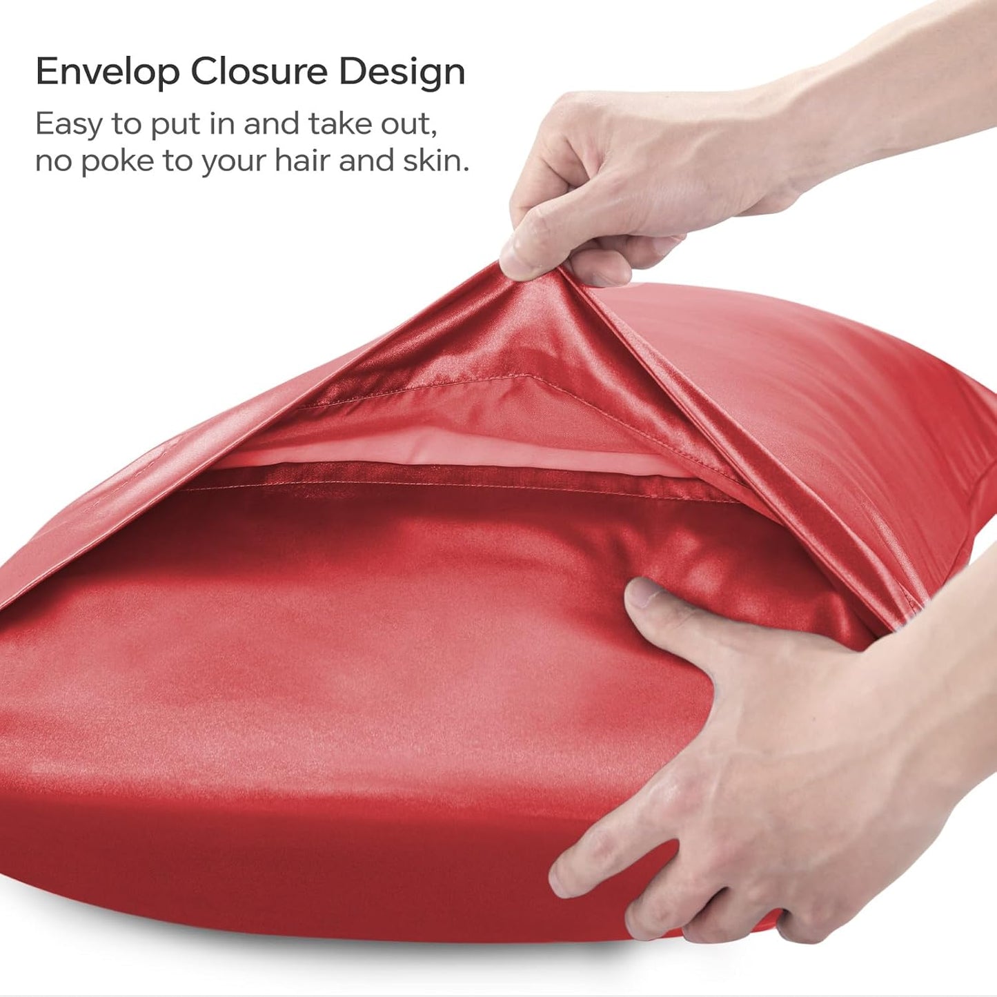 ALL DAY SILK Pillow Cover with Envelope Closure | Soft & Smooth Fabric | Elegant & Comfortable Bedroom Essential