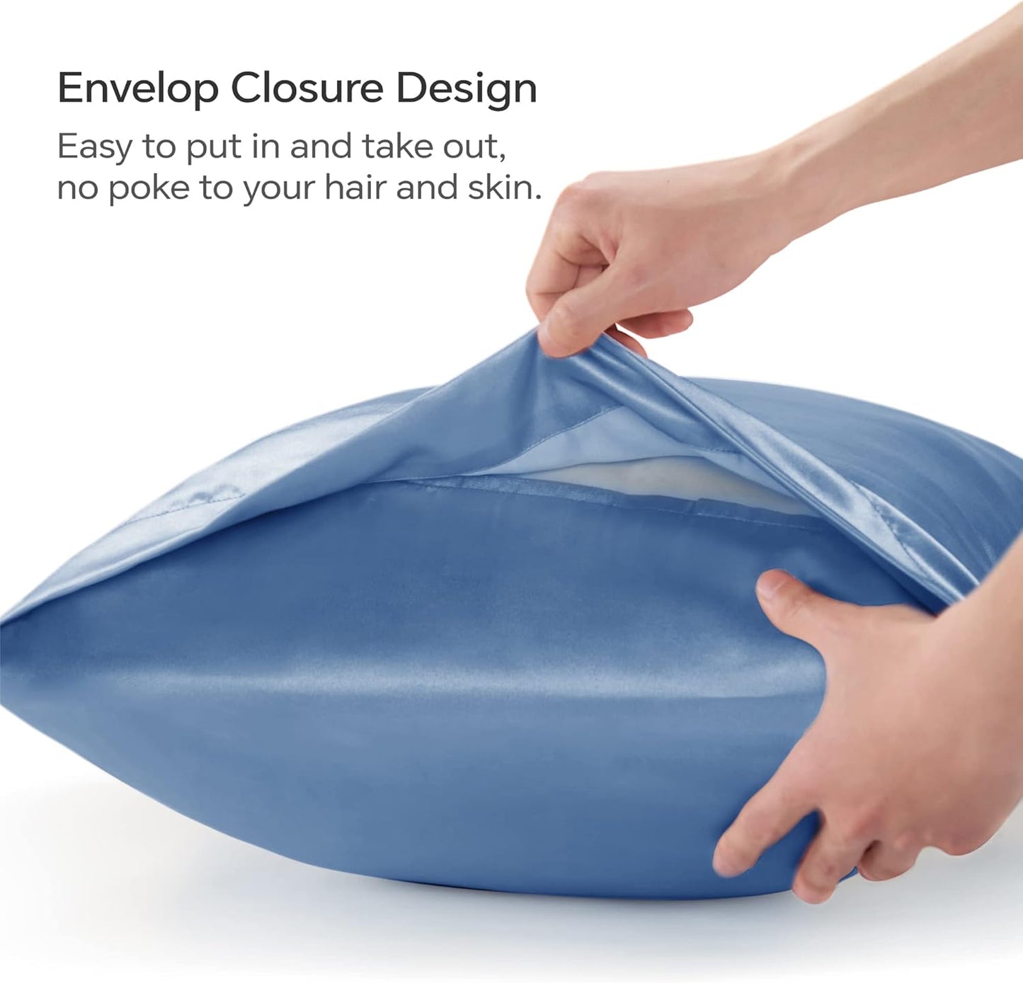 ALL DAY SILK Pillow Cover with Envelope Closure | Soft & Smooth Fabric | Elegant & Comfortable Bedroom Essential